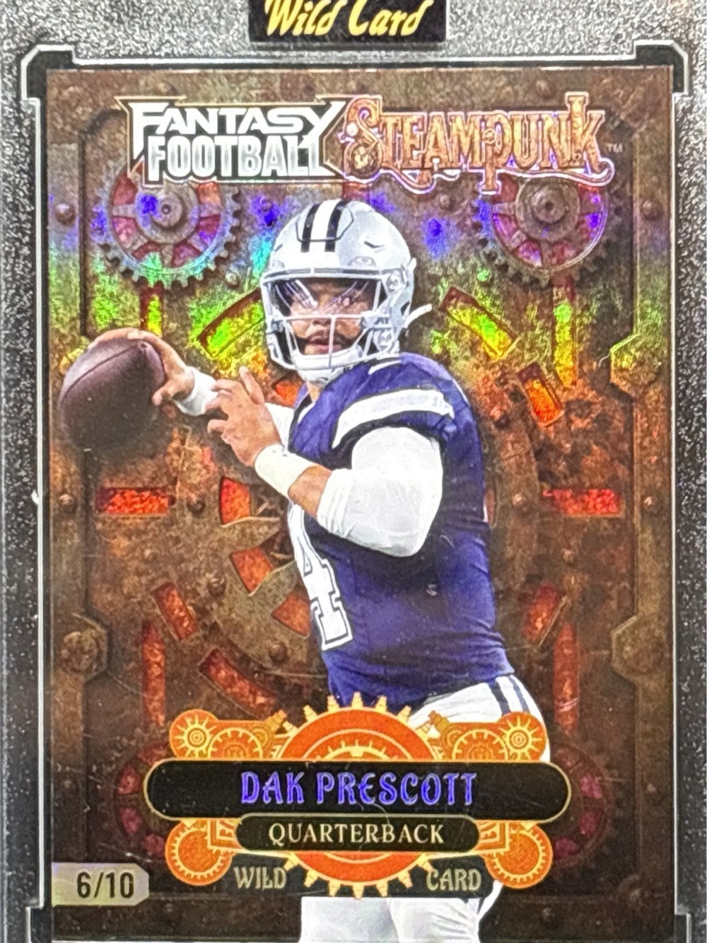 Wild Card Dak Prescott Fantasy Football Steampunk Trading Card - LE 6/10